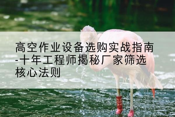 柳河剪叉式升降机厂家-高空作业设备选购实战指南-十年工程师揭秘厂家筛选核心法则