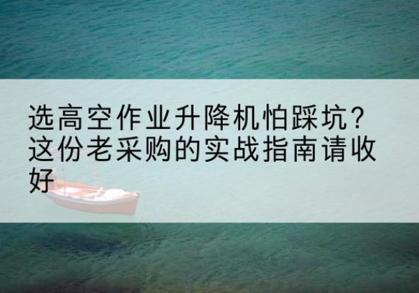 柳河高空作业升降机厂家推荐-选高空作业升降机怕踩坑？这份老采购的实战指南请收好