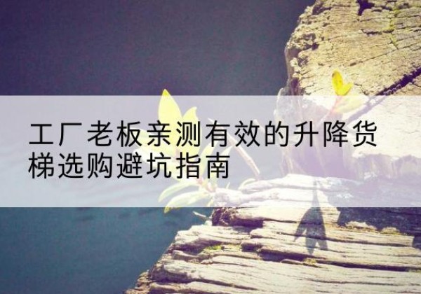 柳河升降货梯怎么选-工厂老板亲测有效的升降货梯选购避坑指南